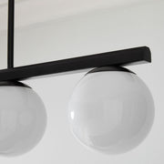 Brelia Round Light Chandelier - Modern Milk Glass Globe Ceiling Light